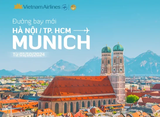 Vietnam Airlines ưu đãi vé khứ hồi mừng đường bay mới đi Munich